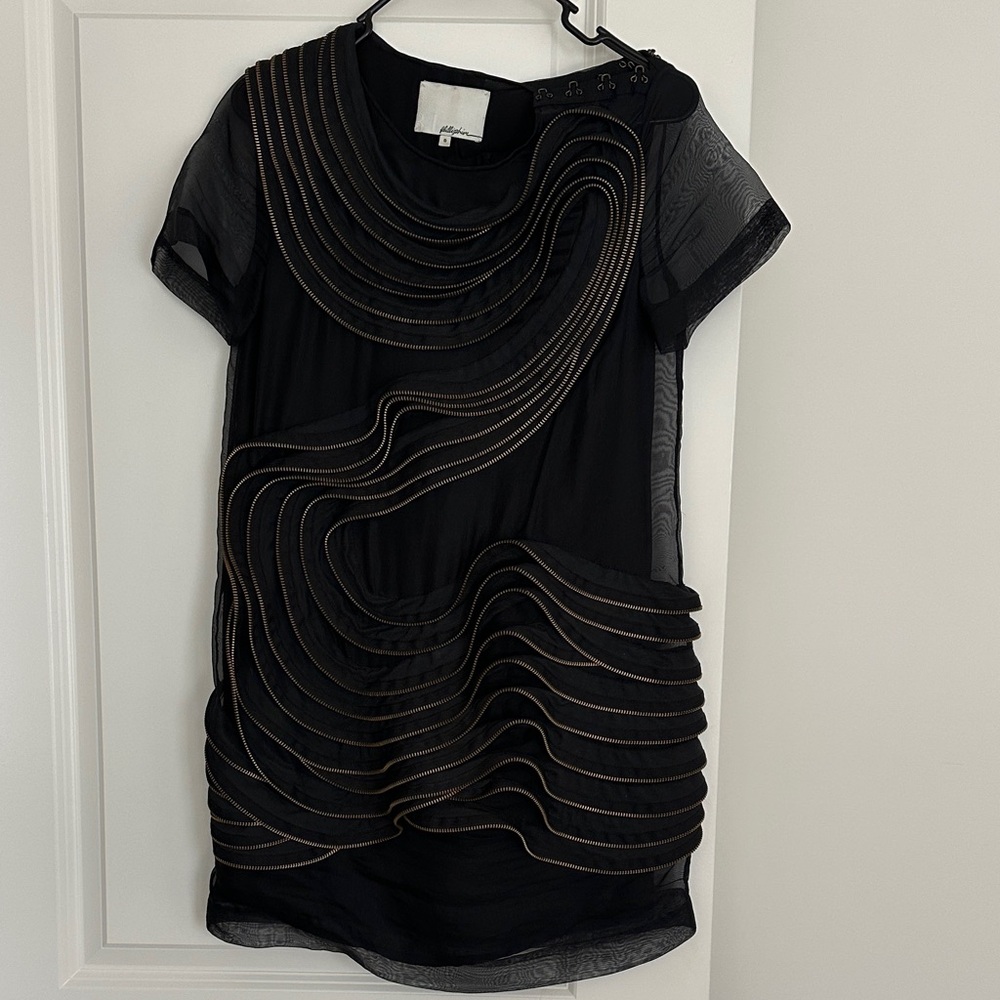 3.1 Phillip Lim Black Zipper Dress. Size 0